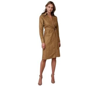 NWT Banana Republic Vegan Suede Knee Length Dress Size 6